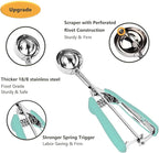 Cookie Scoop, Ice Cream Scoop, 1Tbsp/15 ml/0.5oz Cookie Scoops for Baking, 18/8 Stainless Steel Cookie Scooper for Baking, Cookie Dough Scoop with Non-slip Grip (Red)