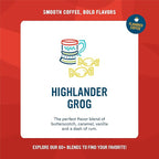 Cameron's Coffee Roasted Whole Bean Coffee, Flavored, Highlander Grog, 4 Pound