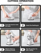 GDL Rotary Cheese Grater Hand Crank - Upgraded Cheese Shredder with 4 Interchangeable Blades, Rotary Grater with Non-slip Suction Base, Easy to Clean Kitchen Grater Slicer Grinder for Vegetable Nuts
