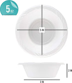 PLASTICPRO 800 Count Disposable 5 ounce White Plastic Dessert Bowls