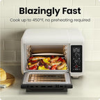 Chefman Air Fryer Toaster Oven Combo, 15 Qt. Countertop Oven for Quick & Healthy Meals, Bake, Broil, Air Fry, Toast, and Bagel Functions, 450°F Max Temp, 4 Slice Toaster Oven Air Fryer Combo – Ivory