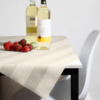 Luxury Table Protector Pad, 2 in 1 Table pad + Great Looking Tablecloth - Heat Resistant, Spill & Stain Proof - Flannel Backing (Ivory - Silk Stripe, 54x72)