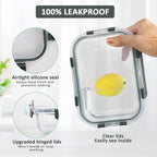 M MCIRCO 74.7oz(9.2 cup), 40.9oz(5 cup)& 19.3oz(2.4 cup) Extra Large Glass Food Storage Containers Set with Lids, 6 Pack Airtight Glass Storage Container for Microwave,Oven,Freezer Dishwasher
