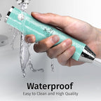 Zulay Kitchen Lux Rechargeable Milk Frother Handheld - Powerful 2-Speed Motor, Fully Waterproof, 2000mAh Battery - Drink Mixer For Latte, Cappuccino, Matcha, Protein Powder - Sky Blue