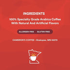 Cameron's Coffee Roasted Whole Bean Coffee, Flavored, Vanilla Hazelnut, 4 Pound