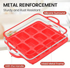 Silicone Mini Loaf pan, 12 Cavities Metal Reinforced Frame Nonstick Food Grade for Baking Mini Bread, Brownie, Cornbread, Cheesecake and Chocolate (1 Pack)