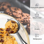 Cookie Scoop, Mini Cookie Scoops for Baking, 2 Tsp/ 10 ml/ 0.34 oz Cookie Scooper for Baking,18/8 Stainless Steel Cookie Dough Scoop with Non-slip Grip (30mm)