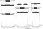 Rubbermaid Brilliance Pantry 10 Piece Set, Clear and Airtight Food and Pantry Storage Containers