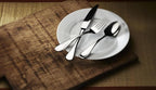 Oneida Silverware Set For 8, Voss 45-Piece Everyday Flatware Set with Serving Utensils, Service For 8, 18/0 Stainless Steel, Mirror Finish, Dishwasher Safe, Knives Spoons and Forks (Silver, 45 Pieces)