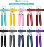 10 Colors Can Opener Manual Handheld Heavy Duty Hand Can Opener Smooth Edge Stainless Steel Can Openers Top Lid Kitchen Gadgets, Best Large Rated Easy Turn Knob, with Bottle Opener, Navy Blue