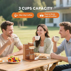 Portable Detachable One Cup Coffee Maker,Automatic Pour Over Coffee Maker, Portable Drip Coffee Maker with Reusable Filter for Home,Office,Hotel,Traveling or Business Trip,300ml,10oz