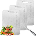 Titanium Cutting Board Set of 3,100% Pure Titanium Cutting Boards for Kitchen Double Sided,Hygiene Durable Dishwasher,Fruit & Vegetables (3P-S)