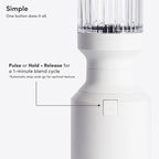 The Beast Mini Blender Plus | Mini Countertop Kitchen Blender | Blend Smoothies and Shakes, Dressings, Sauces, Dips | Extra Vessels, Straw Cap and Straws Included | 600W (Cloud White)