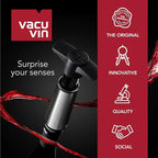 Vacu Vin Wine Saver Pump Blue with Vacuum Wine Stopper - Keep Your Wine Fresh for up to 10 Days - 1 Pump 4 Stoppers - Reusable - Made in the Netherlands