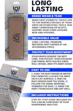 Dalstrong Premium Rust Remover & Eraser - Knife Maintenance and Care - For Knives, Scissors, Stainless Steel Pots and Pans, Whetstones - Sharp Polish for Tools - Calcium Carbonate