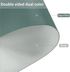 Leather Table Cover,1.8mm Thick,24x60 Inch Desk Cover,Large Desk Mat,Table Protector,Table Cover Protector,Desk Protector,Table Pad,(Aqua Blue+Gray,24x60)