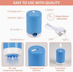 Cozy Essential 16 Pack Vacuum Storage Bags with Electric Pump, Vacuum Seal Space Saver Bags for Clothing, Pillows, Blanket, Bedding, Comforters