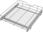 Pull Out Cabinet Organizer 20" W X 17" D, Slide Out Drawers For Kitchen Cabinets, Pull Out Drawers For Cabinets Capacity Heavy Duty Caddy, Cabinet Pull Out Shelves Chrome-Plated, Bathroom Pantry