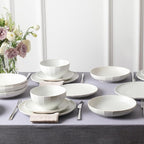 Stone Lain Rio 12-Piece Dinnerware Set Stoneware, Beige