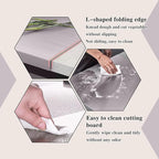 Stainless Steel Cutting Board for Kitchen - 304 Stainless Steel Chopping Boards for Baking, Double-Sided Use for Raw & Cooked Food - Ideal for Homemade Pasta, Pizza & Bread Making (15.7×23.6×0.06")