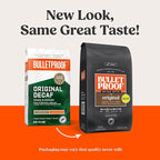 Bulletproof Original Medium Roast Ground Decaf Coffee, 12 Ounces, 100% Arabica Coffee, Clean Coffee Tested for Toxins, Packaging May Vary (Pack of 2)