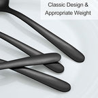 Pleafind 36 Pieces Black Teaspoons Set - 6.2 inch, Spoon Silverware, Stainless Steel Tea Spoons, Mirror Polished Small Teaspoon, Dessert Spoons for Home, Kitchen, Restaurant, Dishwasher Safe