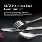 New Star Foodservice Bead Pattern, Stainless Steel, 60-Piece Flatware Set