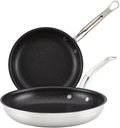 Hestan ProBond Forged TITUM - Professional Clad Stainless Steel, Nonstick, Frying Pan Set (8.5'' & 11''), Induction Compatible, Made without PFOAs
