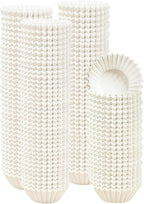 qiqee 1000 Count Mini Cupcake Liners White Muffin Liners Food Grade Baking Cups Paper No Smells（Small Size）