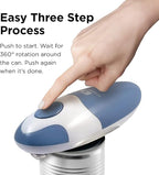 Kitchen Mama Auto 2.0 Electric Can Opener: Blade Opens Almost Any Can Pop or Soda Can - Automatic, Hands Free, Safe, Smooth Edge, Lid Remover, Battery Operated, Cordless, YES YOU CAN (Morandi Blue)