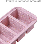 Souper Cubes 1 Cup Silicone Freezer Molds with Lids - Soup Cubes Freezer Tray with Lid - Perfect for Freezing Broth, Rice, Individual Portions, Meal Prepping and More - Sprinkles - 2-Pack