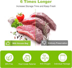 Bonsenkitchen Vacuum Sealer Bags, 8" x 50' Rolls 2 pack for Food Storage Saver, Bpa Free, Heavy Duty, Commercial Grade Textured Food Roll, Customized Size Bag for Sous Vide Cooking,VB3209
