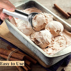 Aluminum Ice Cream Scoop, Large Ice Cream Scooper, Silver, Comfortable to Hold, Lightweight