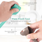 U-Taste Small Mini Silicone Spatula: 9×2inch 600ºF Heat-Resistant Food-Grade Jar Scraper for Kitchen Use, Non-Stick Seamless Flexible Baking Utensil for Mixing, Scraping Jam in Bowl or Cup (Aqua Sky)