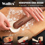 Walfos French Rolling Pin Set - Natural Wooden Rolling Pins (8inch, 15.7inch), Baking Dough Roller for Pizza, Pie, Pasta, Bread, Pastry, No Coating