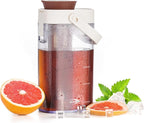 IKAPE 33.8oz Cold Brew Coffee Maker with Removable Filter, Leak-proof Spout for Iced Coffee, Tea & Flavored Drinks, Space Saving Tritan Pitcher (Brown)