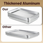 6 Pack Quarter Size 13" × 10" Baking Sheet Pan Aluminum Commercial cookie sheets for baking