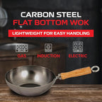Helen's Asian Kitchen Wok, Carbon Steel, 8-Inch, for Single-Serve or Smaller Portions