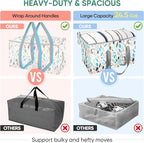 BALEINE 6-Pack Oversized Moving Bags with Reinforced Handles, Heavy-Duty Storage Tote for Clothes, Moving Supplies (Mosaic, 6-Pack)