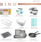 BINO | Clear Storage Organizer | THE HOLDER COLLECTION | Clear Containers for Organizing with Built-in Handles | Pantry Organization and Storage | Fridge Organizer | Smart Storage Bin Cabinet | Large