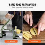 VEVOR French Fry Cutter, Potato Slicer with 1/2-Inch and 3/8-Inch Stainless Steel Blades, Manual Potato Cutter Chopper with Suction Cups, Great for Potato, French Fries, Cucumber, Vegetables, Carrot