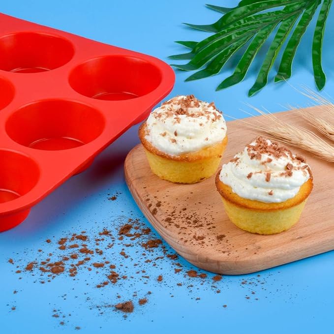 12 Cups Silicone Muffin Pan - Nonstick Cupcake Pan 1 Pack Regular Size Silicone Mold for Baking