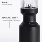 Beast Mighty 850 Plus | Premium Compact Personal Blender | Smoothies, Shakes, Dressings, Sauces | Blends Ice and Frozen Fruit | New XL Vessel | Extra Vessels, Lids and Straws | 850W (Carbon Black)