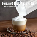 Milk Frother, 4-in-1 Electric Milk Frother and Steamer, Automatic Hot and Cold Foam Maker and Milk Warmer for Coffee, Latte, Cappuccino, Macchiato, Hot Chocolate(Pearl White)