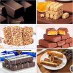 Mity rain 40 Cavities Rectangle Silicone Mold - Caramel Candy Trays Molds for Chocolate Truffles, Ganache, Jelly, Praline, Ice Cube Tray, Gummy(blue)