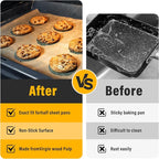 Parchment Paper Sheets for Baking 12-16 IN Precut Non-Stick Parchment Paper Unbleached Baking Sheet Paper for Air Fryer,Baking,Sandwich,Grilling,Steaming,Suitable For Bread Cake Cookies 300p