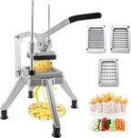 WMM Upgrade Commercial Vegetable Fruit Chopper With 1/2″,1/4″,3/8″ Blades Heavy Duty Professional Food Dicer Kattex French Fry Cutter Onion Slicer Stainless Steel For Tomato Peppers Potato Mushroom
