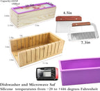 2 PCS Silicone soap molds Making Kit soap loaf bar Making molds (44oz Purple Pink Silicone) for Adults - Stainless Steel Wavy & Straight Slicer