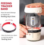 KneadAce Sourdough Starter Kit – 24oz Starter Jar, 2 Cotton Rope Banneton Proofing Baskets, Magnetic Bread Lame for Scoring – Gift for Bakers & Complete Sourdough Bread Baking Set