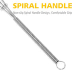 Anaeat Mini Wire Whisks, Set of 4 Portable Stainless Steel Kitchen Tiny Whisk & Egg Beater with Thick Wire - Sturdy Small Mixing Balloon for Cooking, Blending, Whiping, Beating and Stirring (5" + 7")